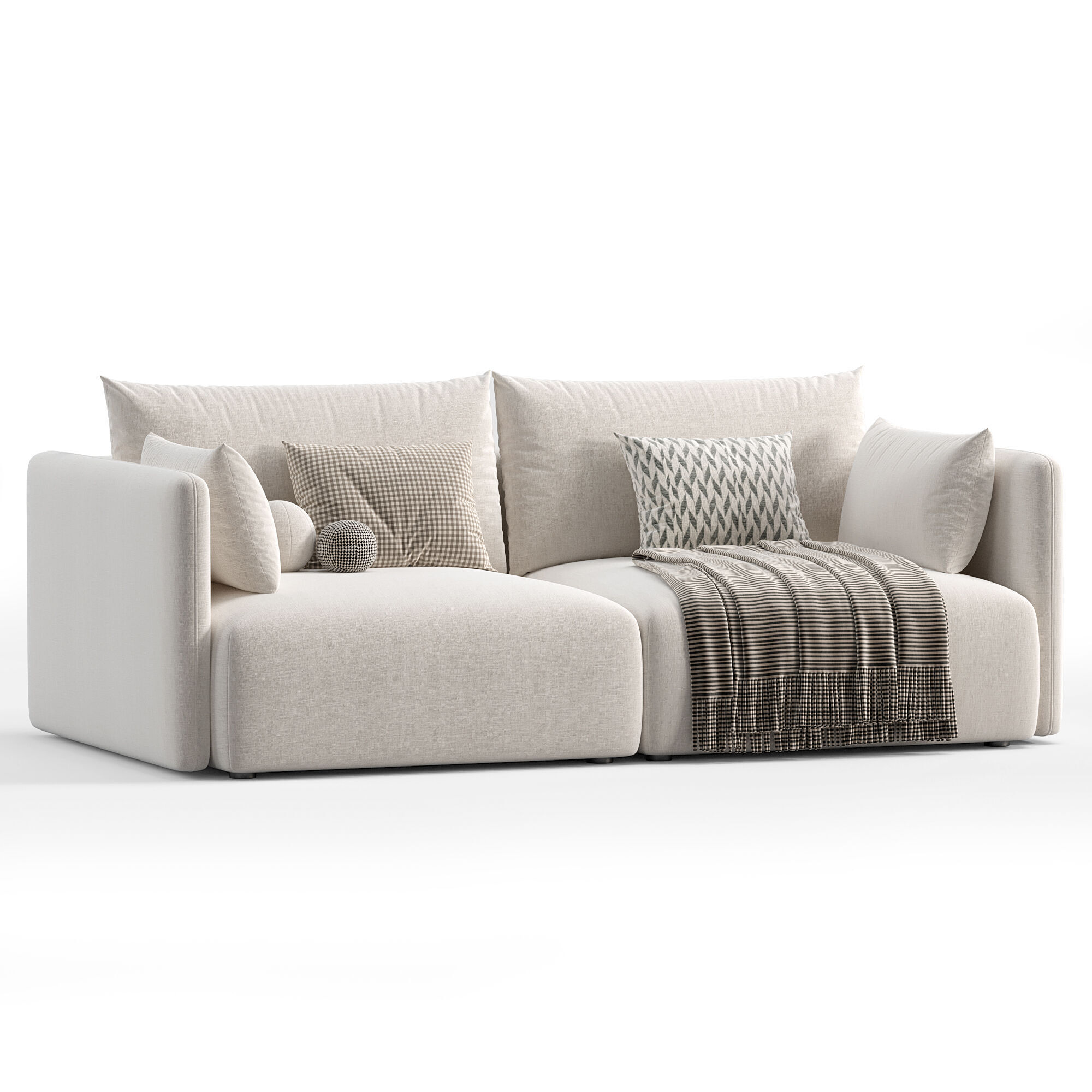 Sofa lio Low-poly 3D model_1