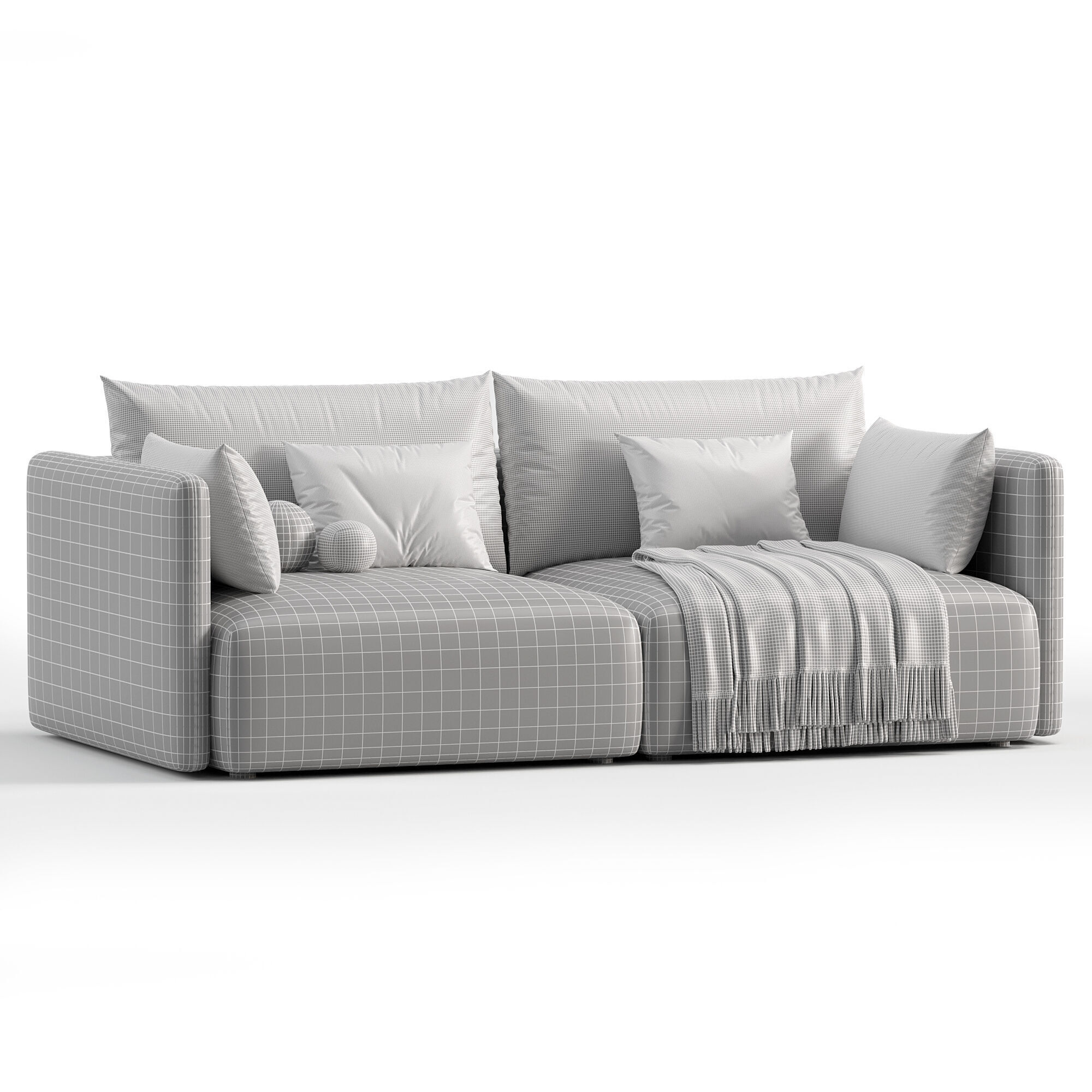 Sofa lio Low-poly 3D model_5