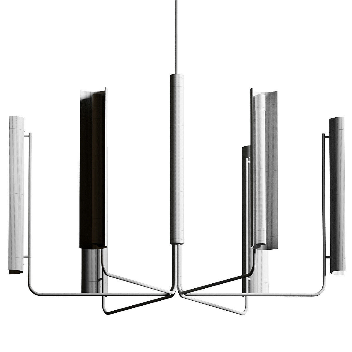 Kelly Wearstler Carson Six Light Pendant Lamp 3D model_3