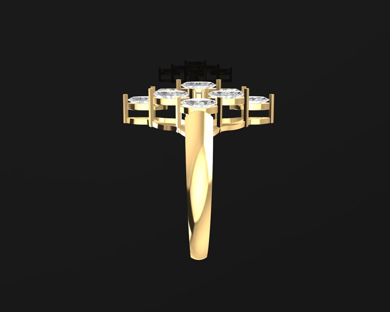 16a Marquise Diamond Fashion Woman Ring 3D print model_8