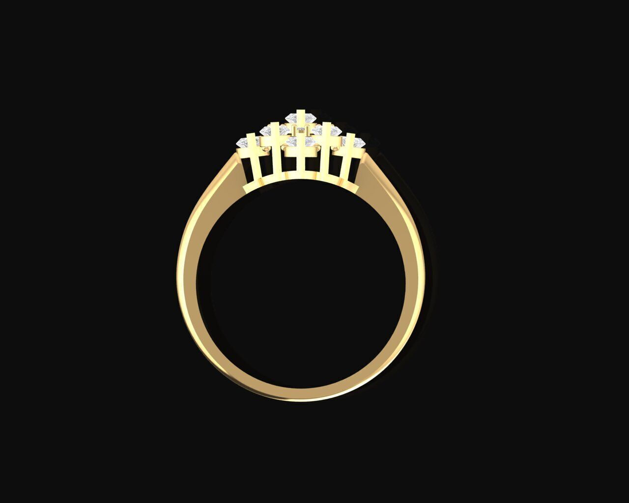 16a Marquise Diamond Fashion Woman Ring 3D print model_7