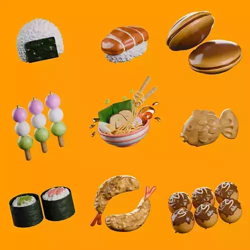 Japanese Food 3D icon cartoon