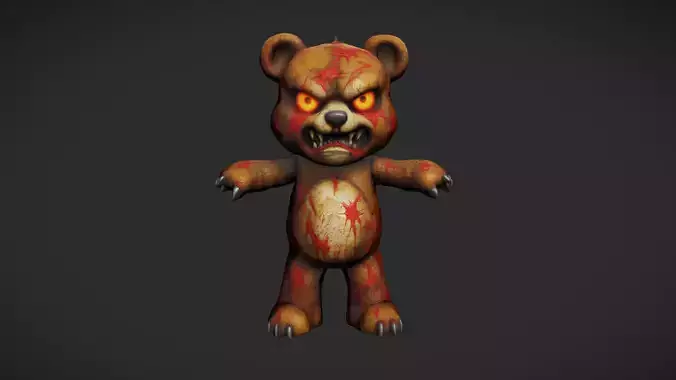 Teddy Bear 3D Character  Low Poly Low-poly 3D model