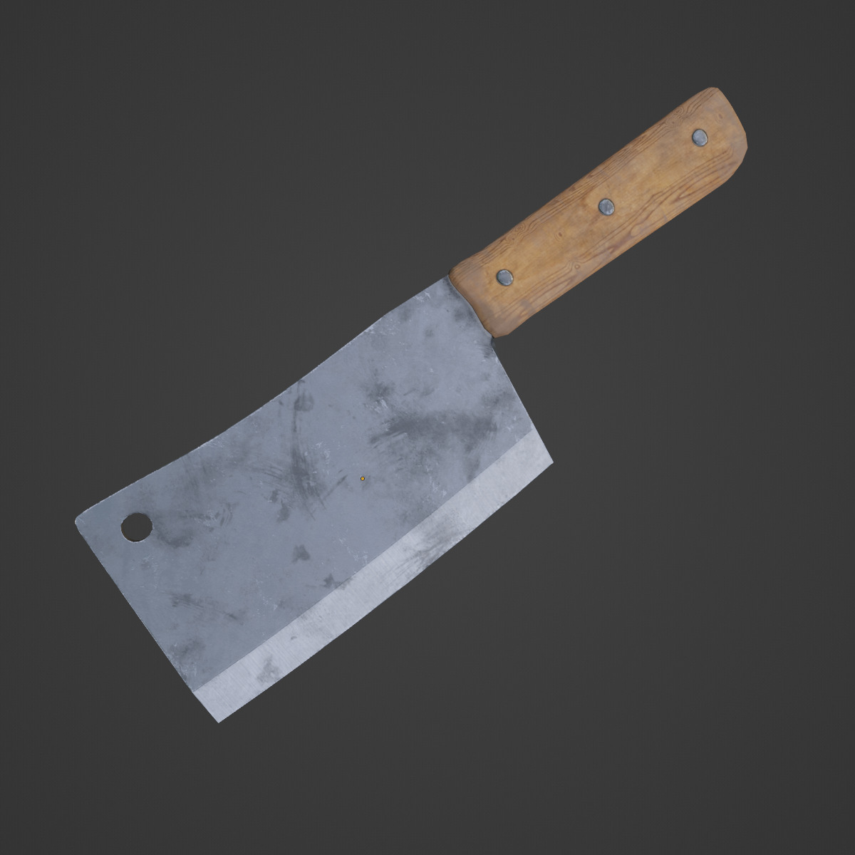 Meat Cleaver C 03 Low-poly 3D model_6