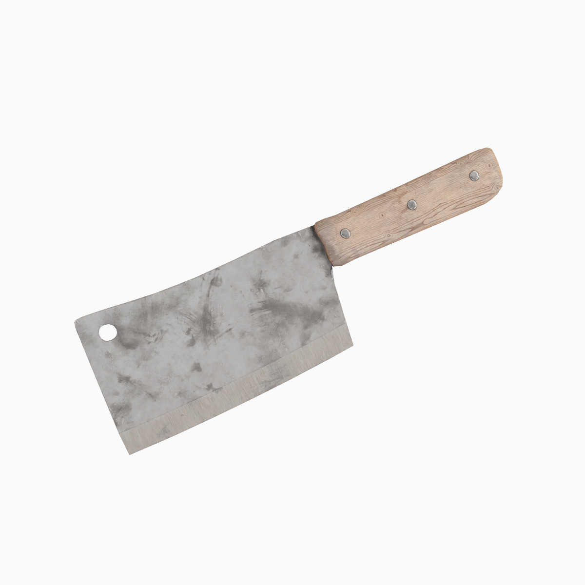 Meat Cleaver C 03 Low-poly 3D model_5
