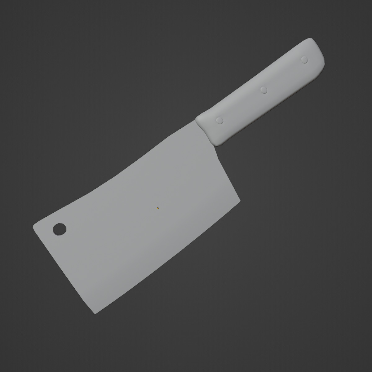 Meat Cleaver C 03 Low-poly 3D model_9