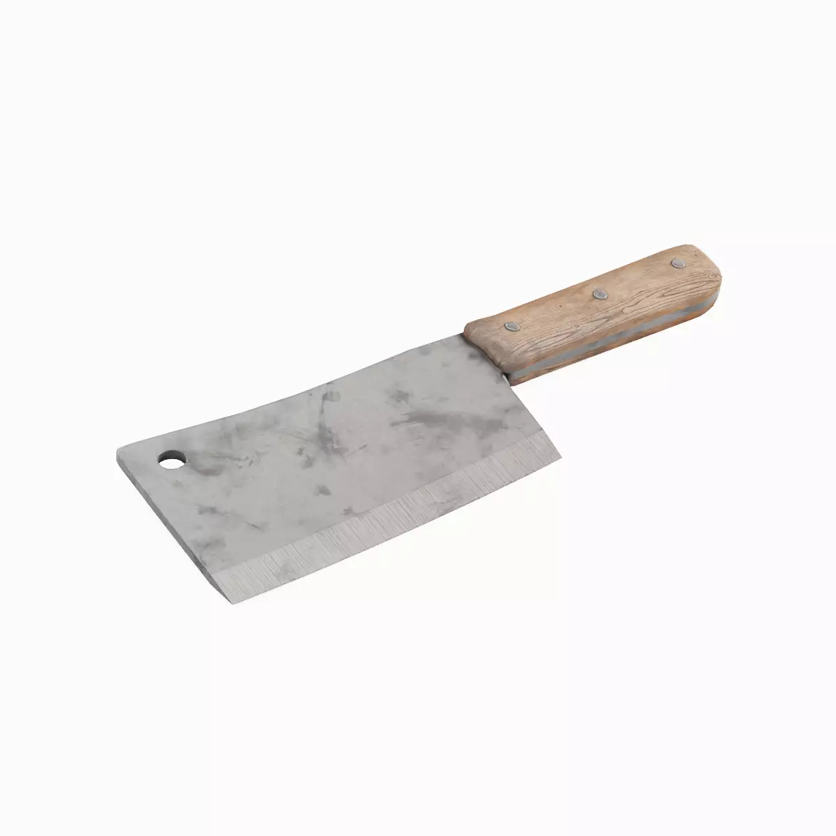Meat Cleaver C 03 Low-poly 3D model_0