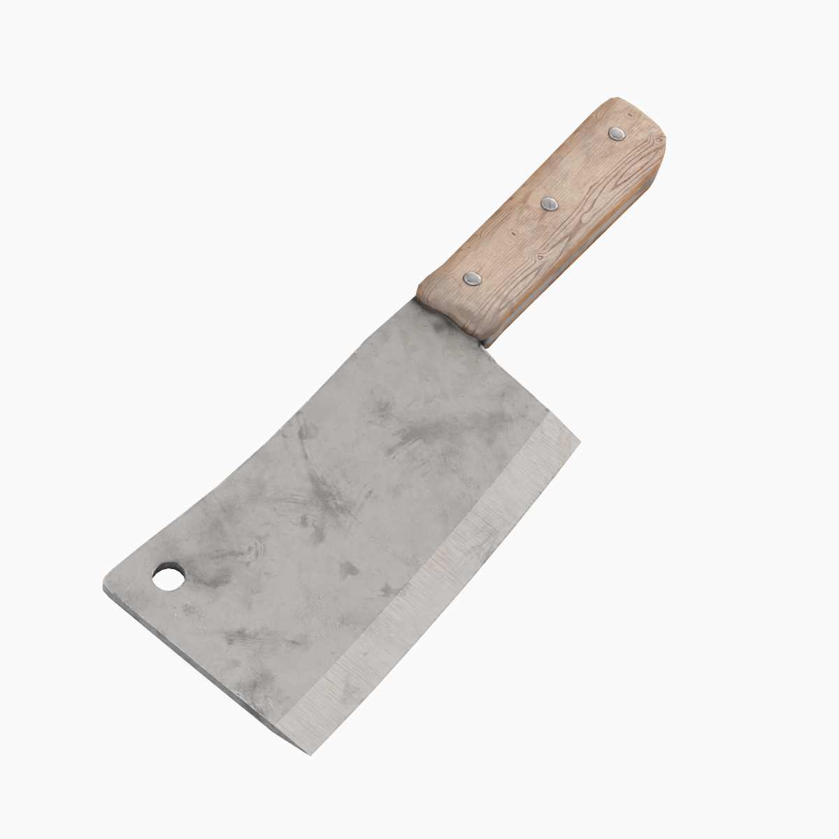 Meat Cleaver C 03 Low-poly 3D model_1