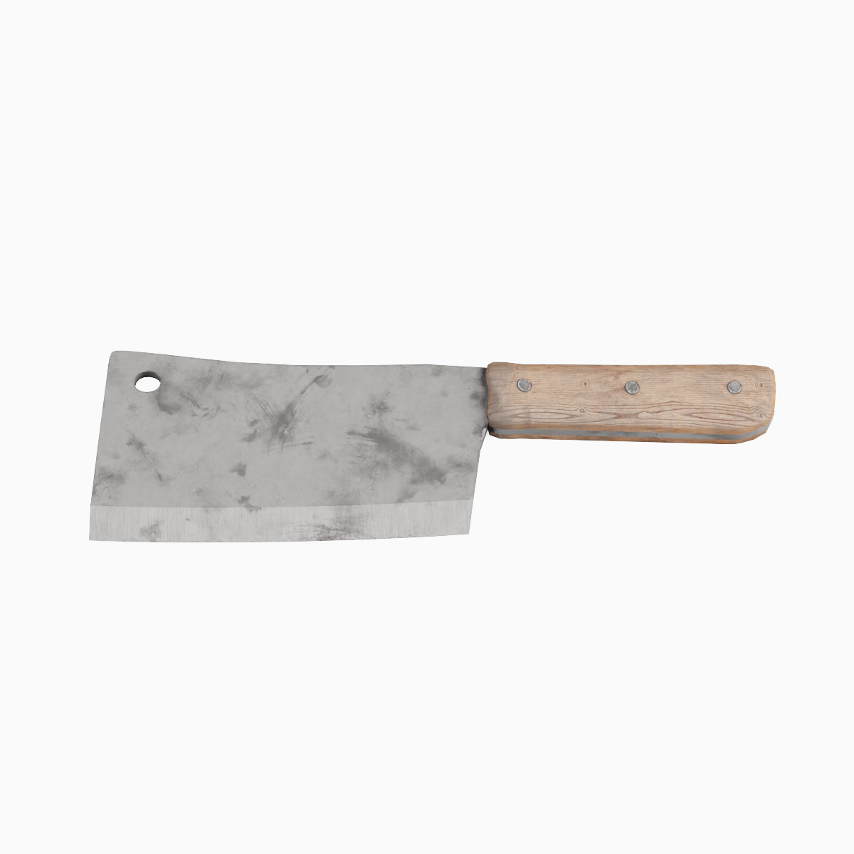 Meat Cleaver C 03 Low-poly 3D model_2