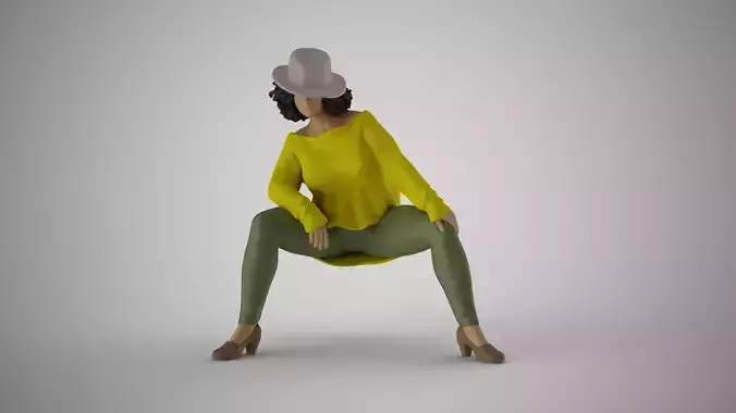 Artistic Sitting Woman