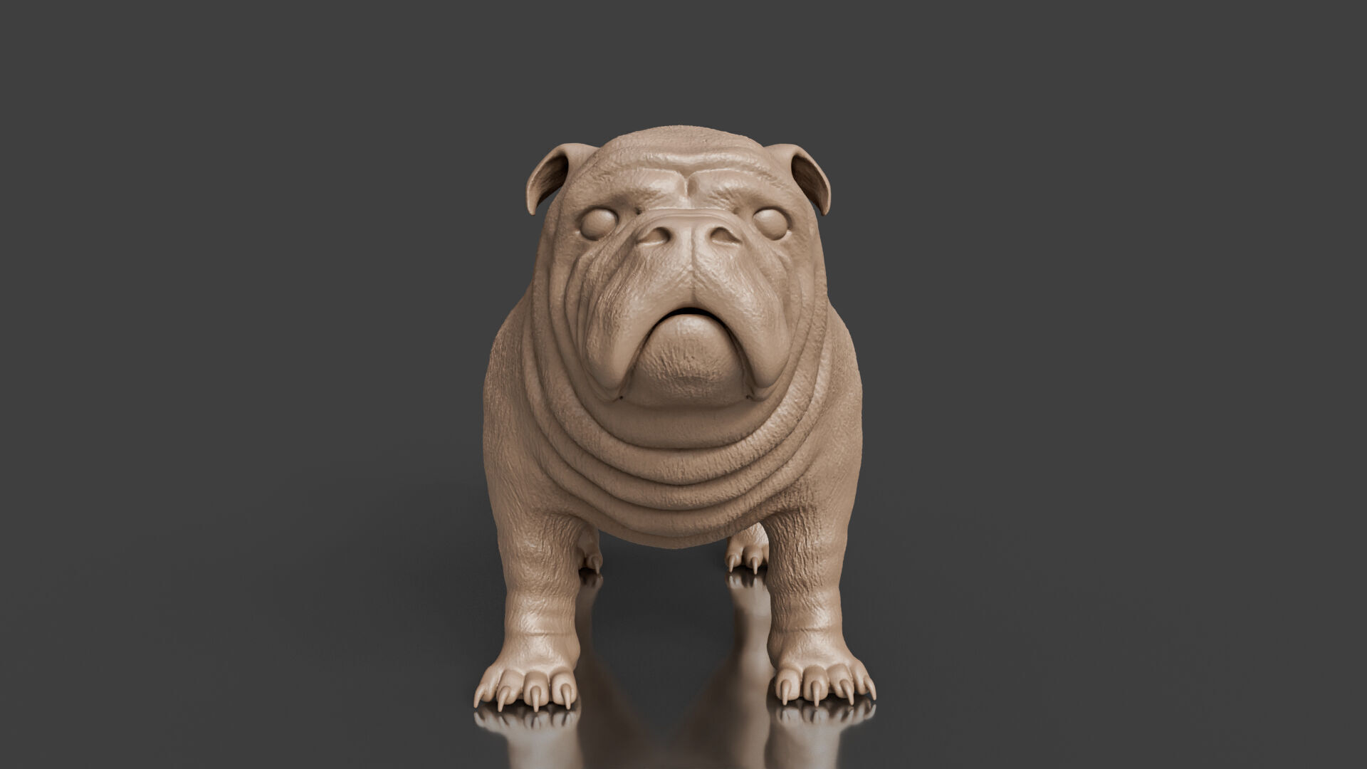 Your First Bulldog 3D Printable Realistic Toy 3D print model_1