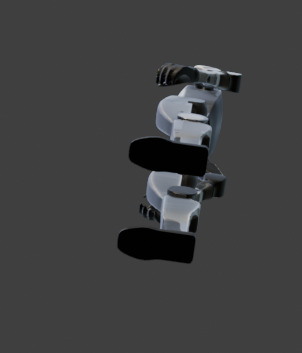 Humanoid Robot Sci-Fi Game-Ready 3D Model with PBR Textures Low-poly 3D model_7