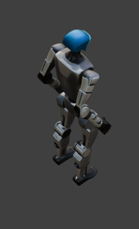Humanoid Robot Sci-Fi Game-Ready 3D Model with PBR Textures Low-poly 3D model_13