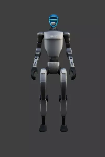 Humanoid Robot Sci-Fi Game-Ready 3D Model with PBR Textures Low-poly 3D model_0