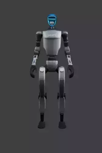 Humanoid Robot Sci-Fi Game-Ready 3D Model with PBR Textures