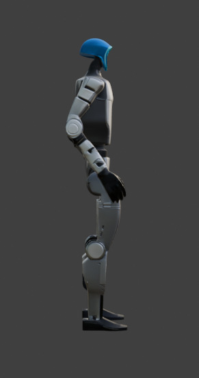 Humanoid Robot Sci-Fi Game-Ready 3D Model with PBR Textures Low-poly 3D model_3