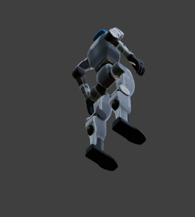 Humanoid Robot Sci-Fi Game-Ready 3D Model with PBR Textures Low-poly 3D model_16