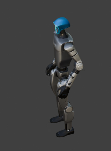 Humanoid Robot Sci-Fi Game-Ready 3D Model with PBR Textures Low-poly 3D model_11