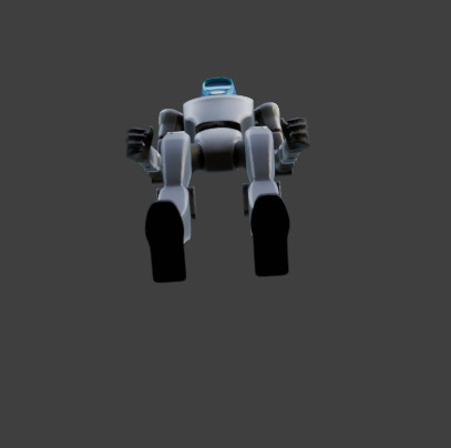 Humanoid Robot Sci-Fi Game-Ready 3D Model with PBR Textures Low-poly 3D model_6