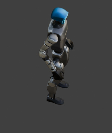 Humanoid Robot Sci-Fi Game-Ready 3D Model with PBR Textures Low-poly 3D model_15