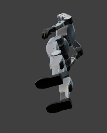 Humanoid Robot Sci-Fi Game-Ready 3D Model with PBR Textures Low-poly 3D model_23