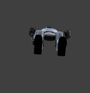 Humanoid Robot Sci-Fi Game-Ready 3D Model with PBR Textures Low-poly 3D model_5