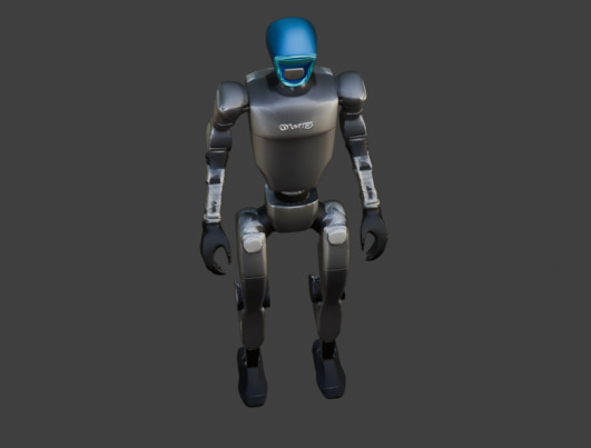 Humanoid Robot Sci-Fi Game-Ready 3D Model with PBR Textures Low-poly 3D model_21