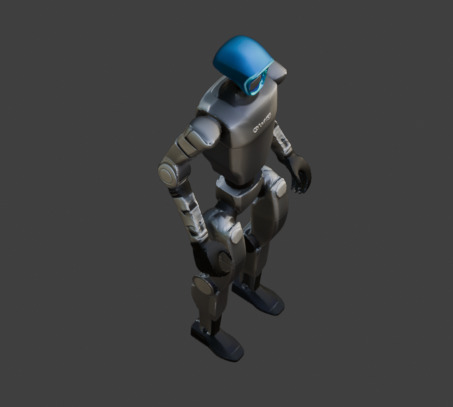 Humanoid Robot Sci-Fi Game-Ready 3D Model with PBR Textures Low-poly 3D model_19