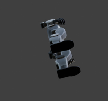 Humanoid Robot Sci-Fi Game-Ready 3D Model with PBR Textures Low-poly 3D model_9