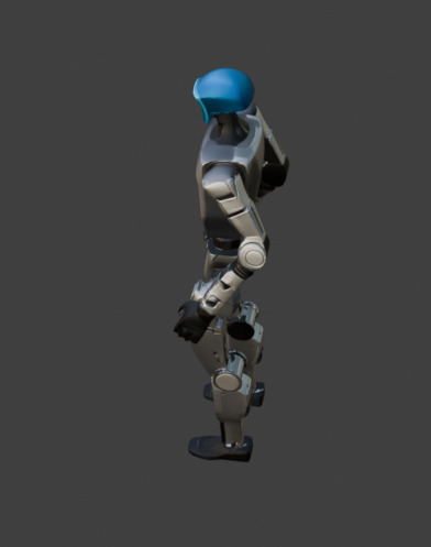 Humanoid Robot Sci-Fi Game-Ready 3D Model with PBR Textures Low-poly 3D model_17