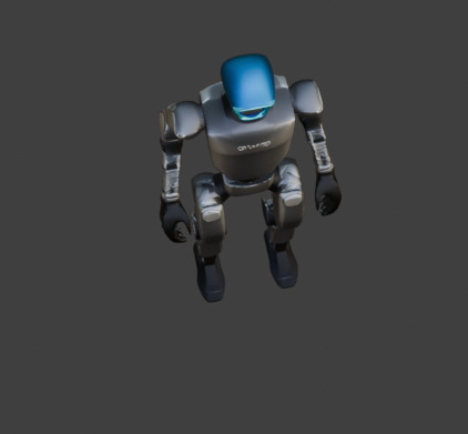 Humanoid Robot Sci-Fi Game-Ready 3D Model with PBR Textures Low-poly 3D model_10