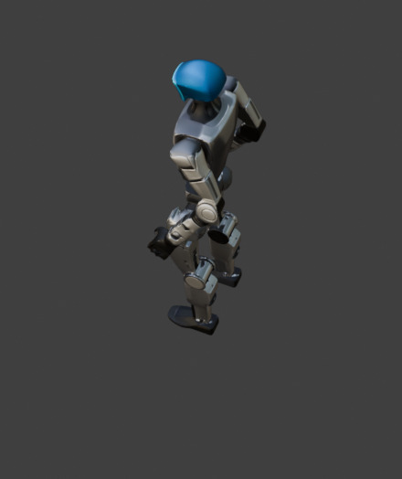 Humanoid Robot Sci-Fi Game-Ready 3D Model with PBR Textures Low-poly 3D model_20