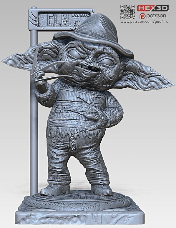 Grogu BabyFreddy - Nightmare on Elm Street 3D print model_1