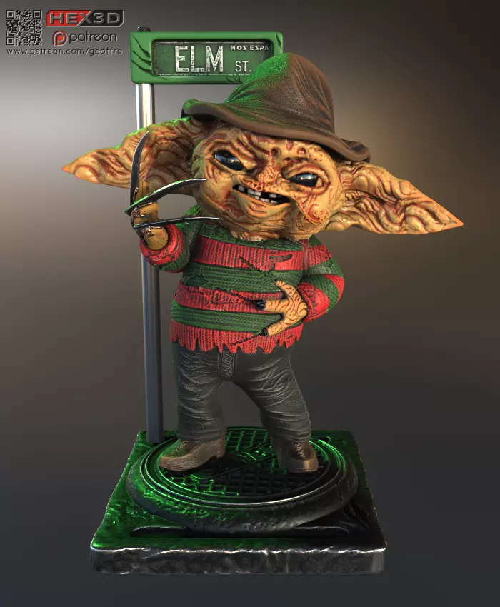 Grogu BabyFreddy - Nightmare on Elm Street 3D print model_0