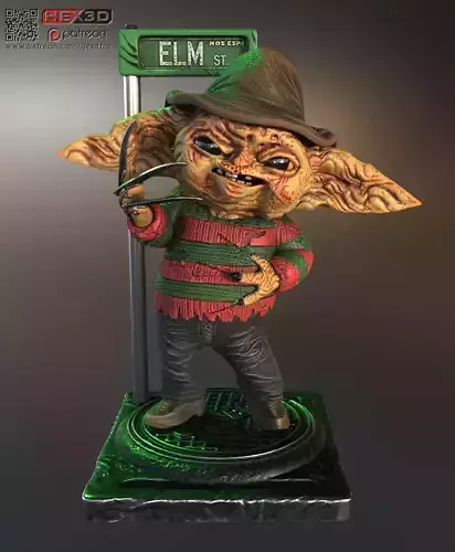 Grogu BabyFreddy - Nightmare on Elm Street 3D print model