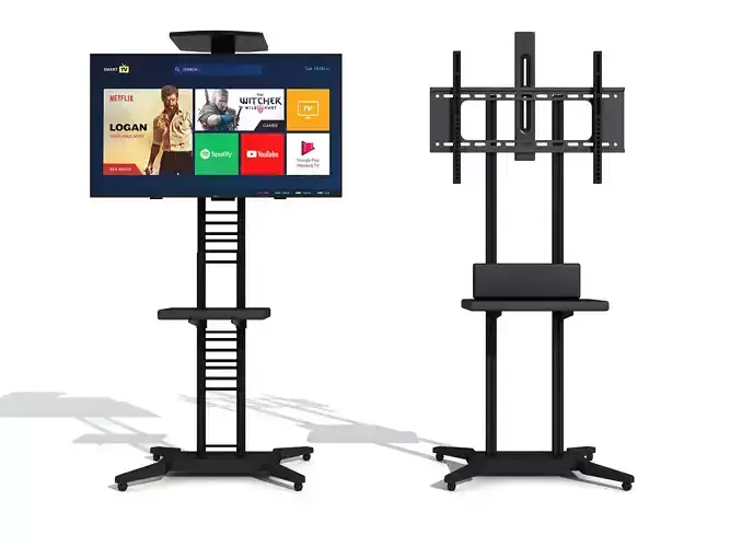 Mobile TV Cart On Wheels