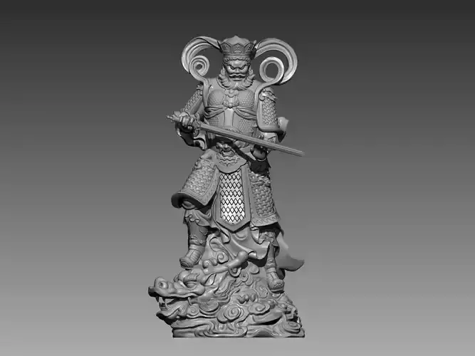 Chinese Guardian Warrior Statue