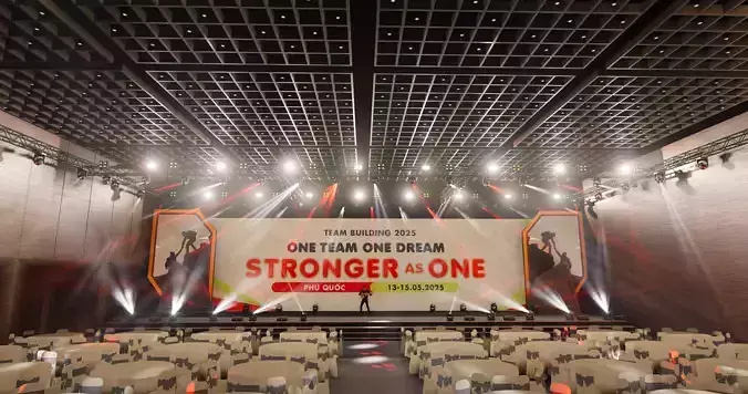 3d stage design for Gala Dinner - 8 design 3d model 