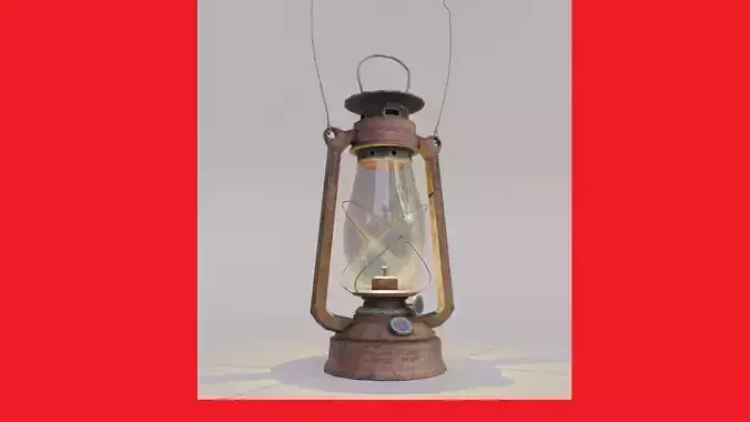 Oil Lamp Low-poly 3D model