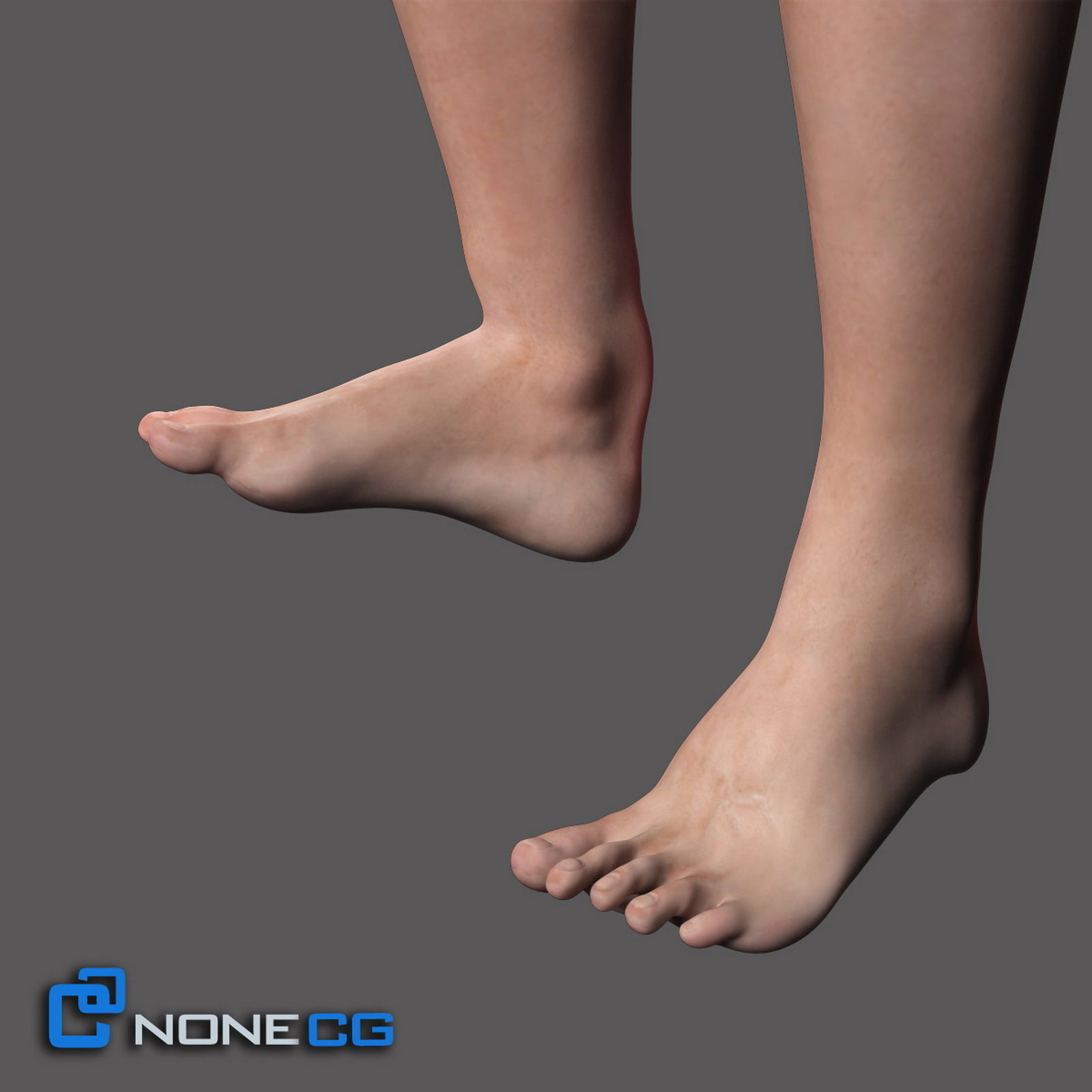 Adult Male Legs and Feet 3D model_8