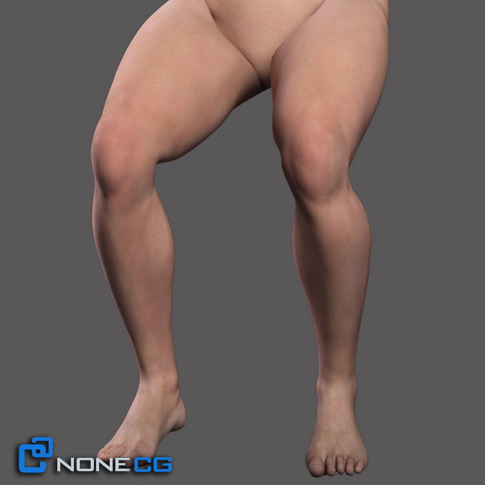 Adult Male Legs and Feet 3D model_6