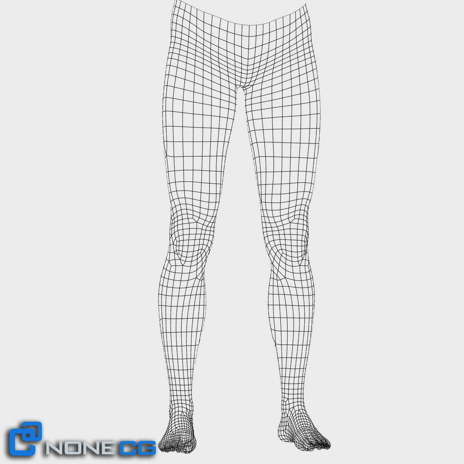 Adult Male Legs and Feet 3D model_4
