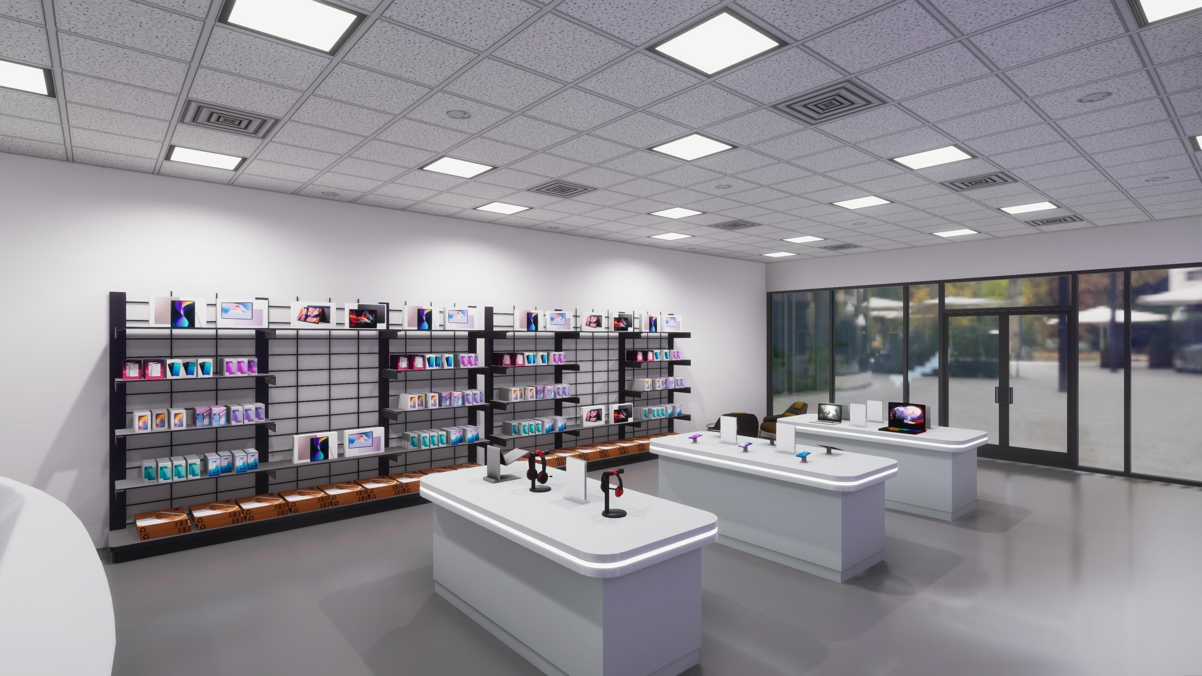 Tech Store Low-poly 3D model_7