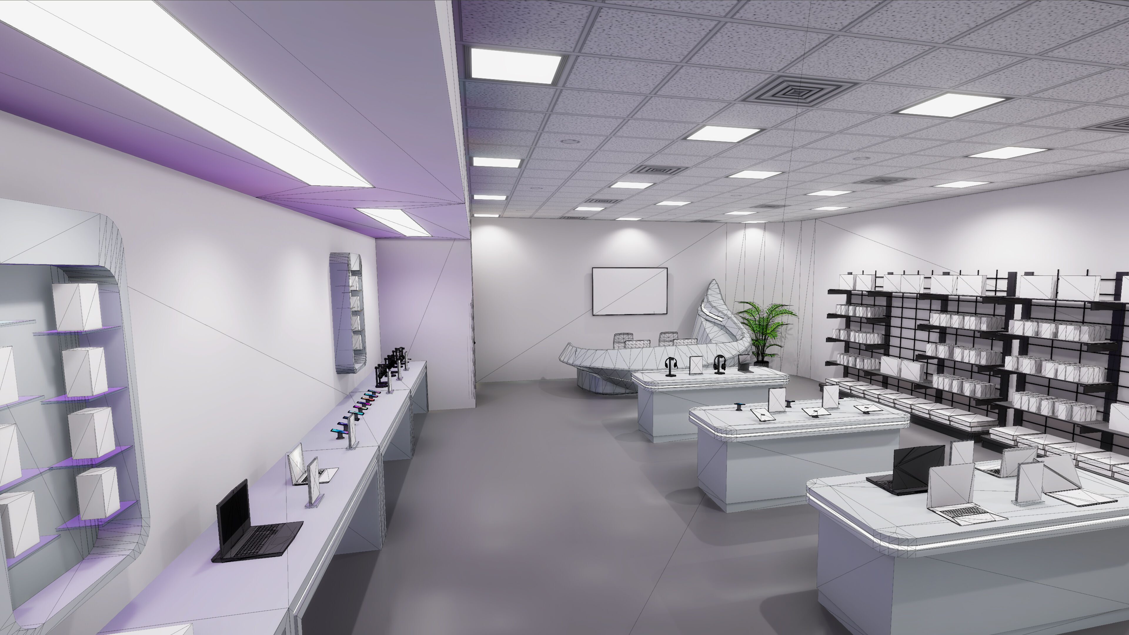 Tech Store Low-poly 3D model_10