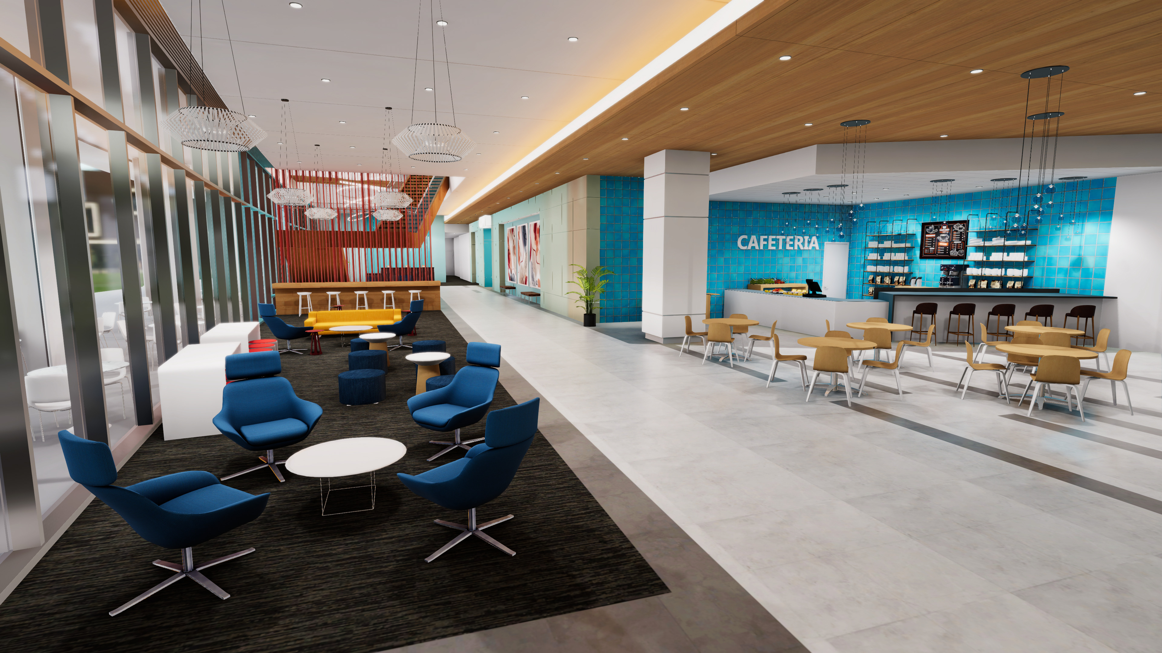 Lobby Cafe Low-poly 3D model_3