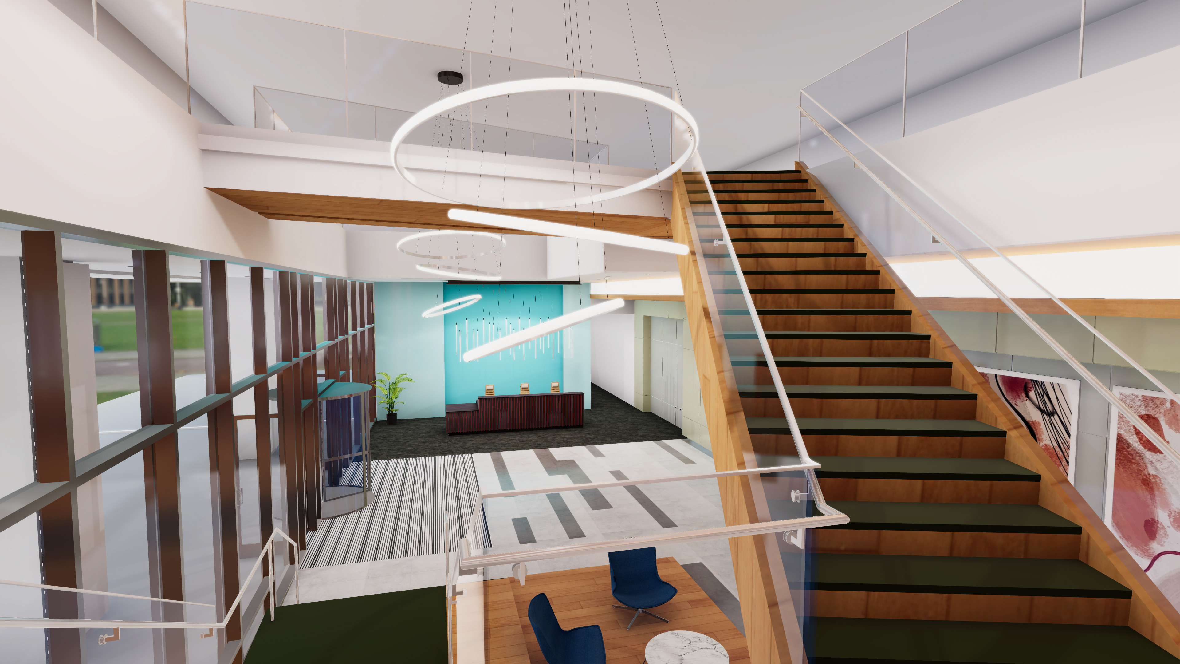 Lobby Cafe Low-poly 3D model_8