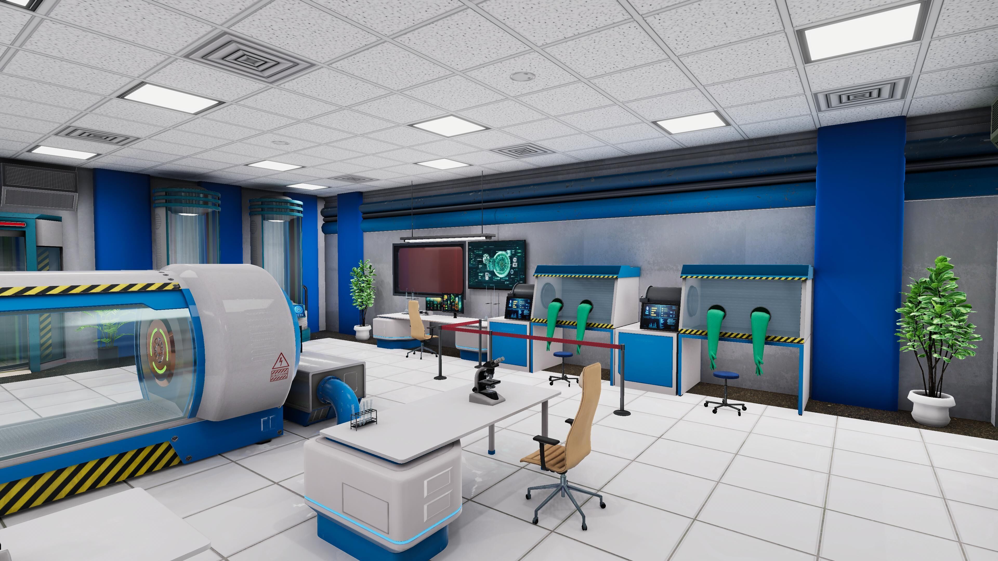 Modern Bio Lab Low-poly 3D model_4