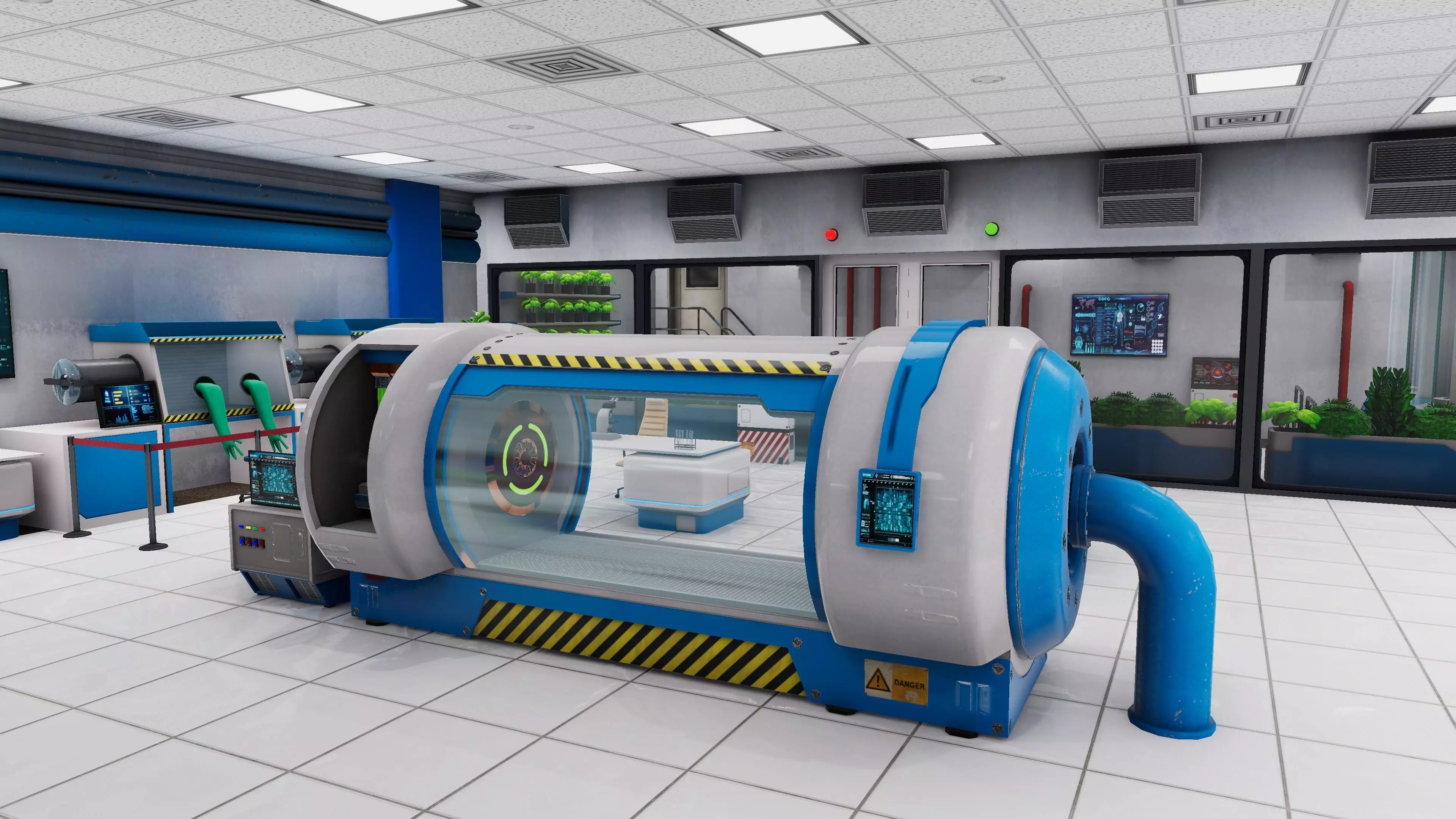 Modern Bio Lab Low-poly 3D model_0