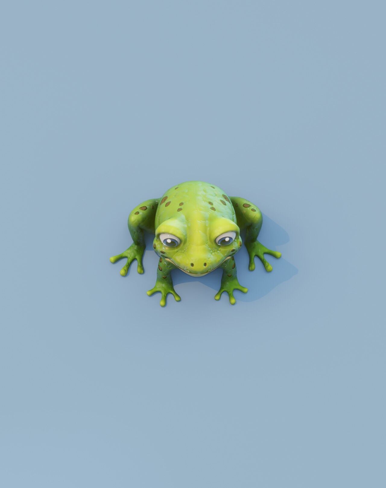 Cartoon Frog 3D Model Unity Package Low-poly 3D model_13