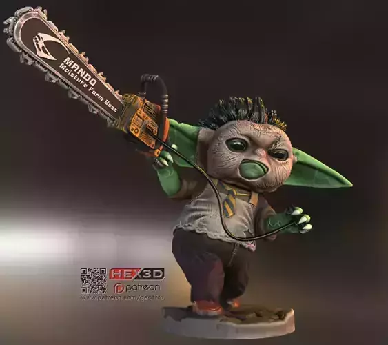  Grogu BabyLeatherface - Texas Chainsaw Massacre 3D print model